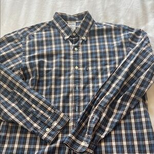 Brooks Brothers Navy and White Plaid Shirt